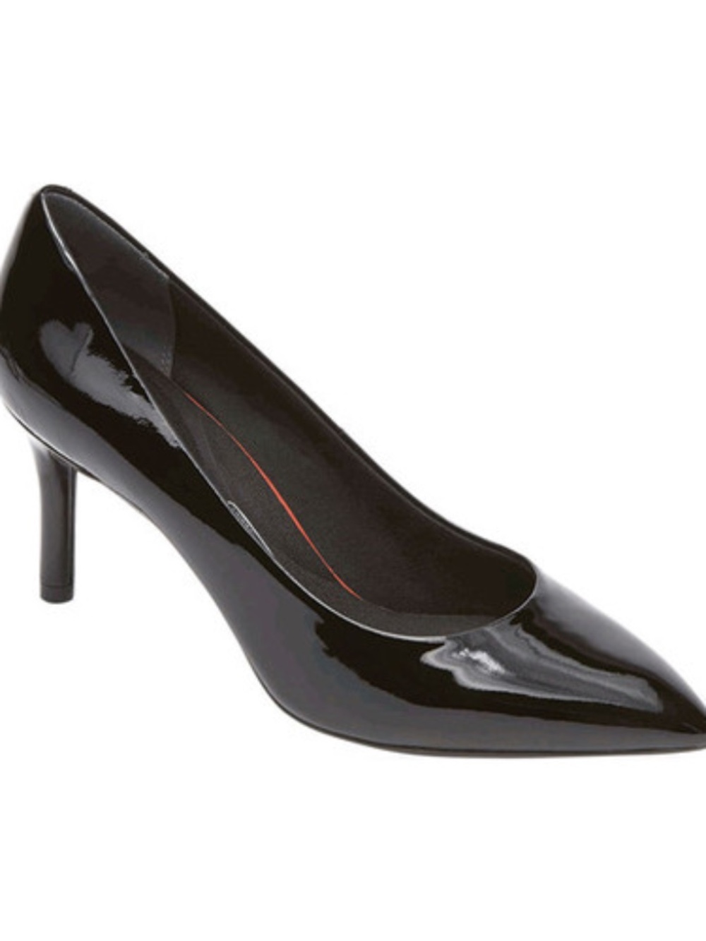 Rockport Total Motion 75mm Pointy Toe Pump High Women's Heels Black Patent
